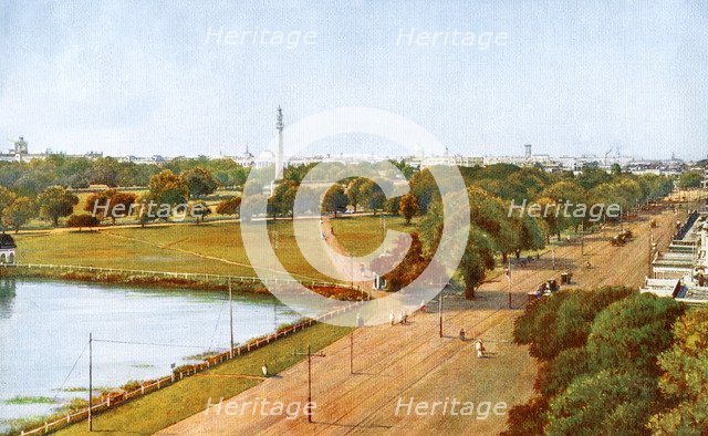 The view from Chowringhee, Calcutta, India, early 20th century. Artist: Unknown