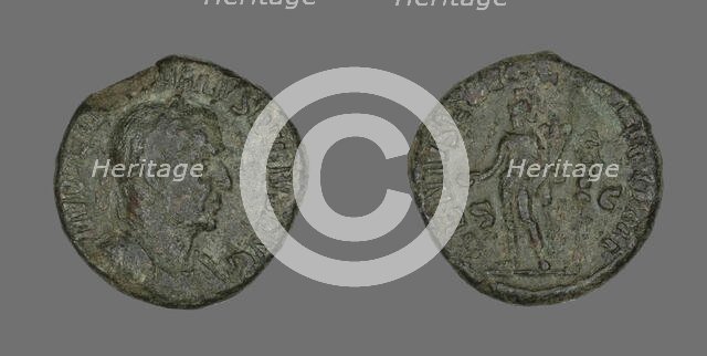 Coin Portraying Emperor Aurelian, 270-275. Creator: Unknown.