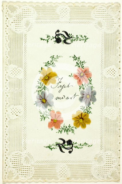 Forget Me Not (valentine), c. 1840. Creator: George Kershaw.