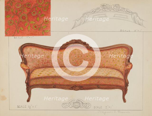 Sofa, c. 1936. Creator: Magnus S. Fossum.