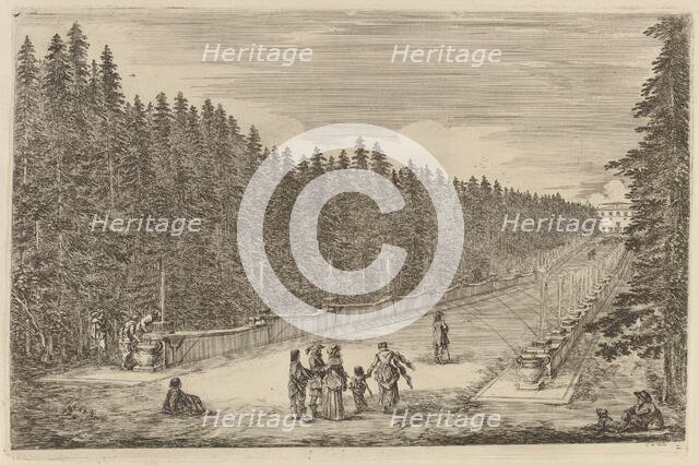 The Avenue of Fountains, probably 1653. Creator: Stefano della Bella.