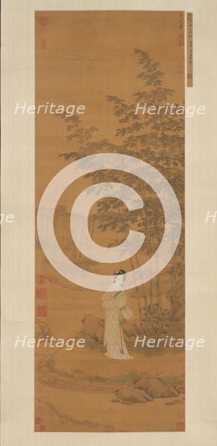 Lady in a Bamboo Grove. Creator: Qiu Ying.