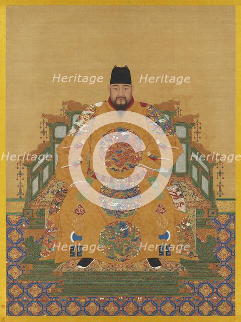 Portrait of the Emperor Yingzong of Ming (1427-1464). Creator: Chinese Master.