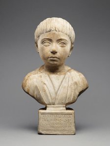 Portrait Bust with Inscription, A.D. 100-115. Creator: Unknown.