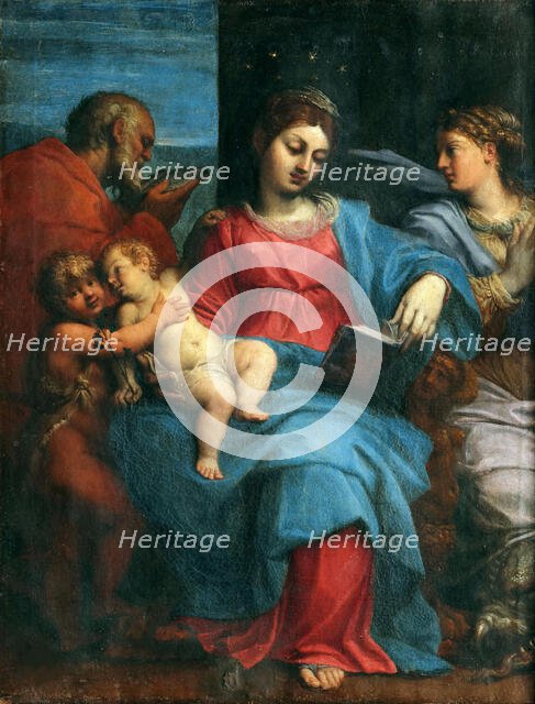 The Holy Family with Saint Margaret, ca. 1600. Creator: Carracci, Agostino (1557-1602).