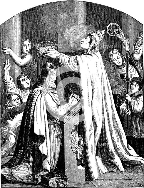 The Coronation of Emperor Charlemagne by Pope Leo III, 1840.