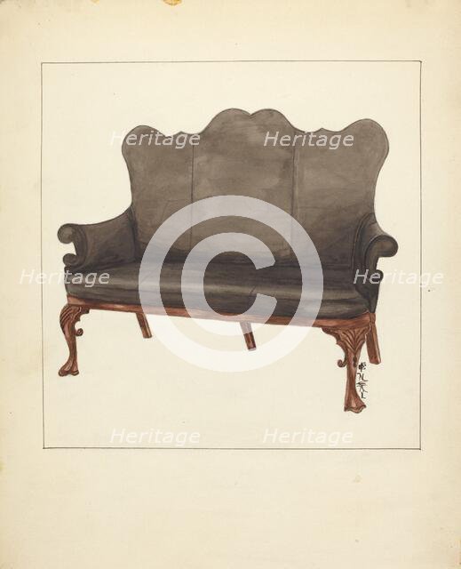 Sofa, c. 1953. Creator: Florence Neal.