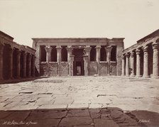 Forecourt of the Temple of Edfu, late 19th century. Creator: Henri Bechard.
