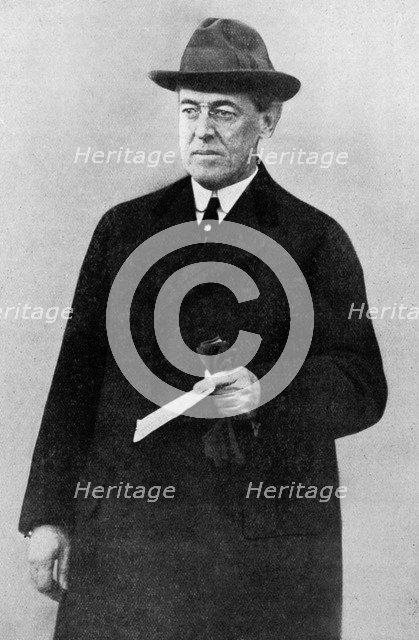 President Woodrow Wilson, First World War, 1916, (c1920). Artist: Unknown