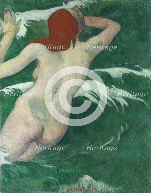 Dans les vagues, ou Ondine (In the Waves or Undine), 1889. Creator: Gauguin, Paul Eugéne Henri (1848-1903).