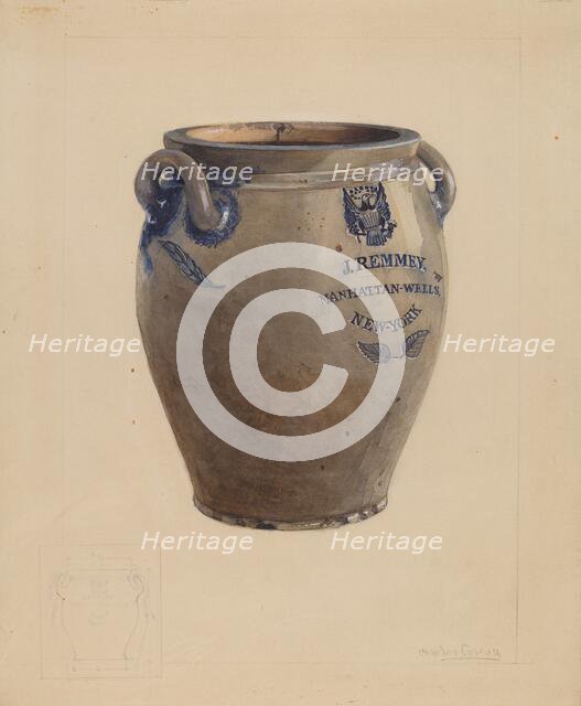 Crock, c. 1936. Creator: Charles Caseau.