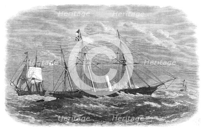 H.M.S. Vigilant on the seven-fathom patch in the Red Sea, 1868. Creator: Unknown.