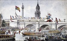 London Bridge (new), London, 1831. Artist: Anon
