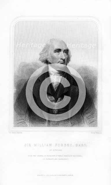 Sir William Forbes of Pitsligo, 6th Baronet, Scottish banker, (1870).Artist: Henry Robinson