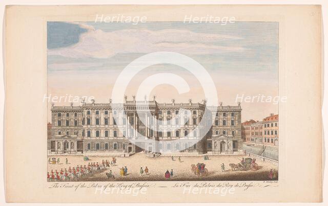 View of the front of the Berliner Stadtschloss in Berlin, 1754-1755. Creator: R. Benning.