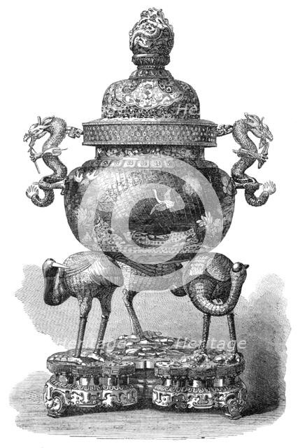 Chinese vase, purchased by the King of the Belgians, 1869. Creator: Unknown.