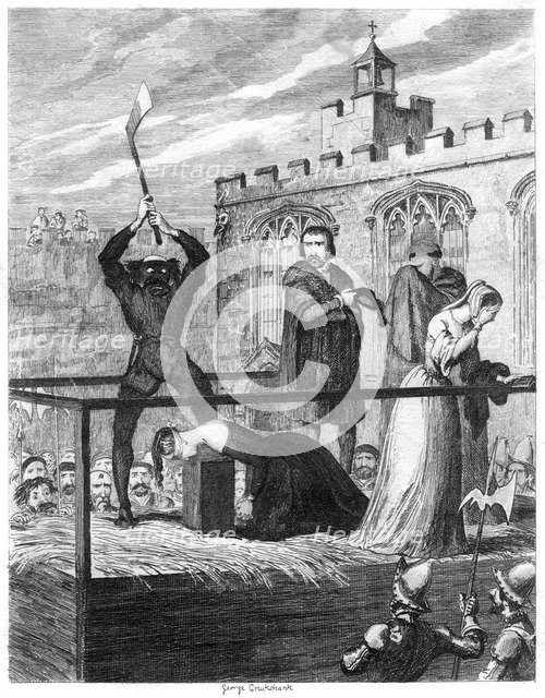 The execution of Lady Jane Grey, 1554 (1840). Artist: George Cruikshank