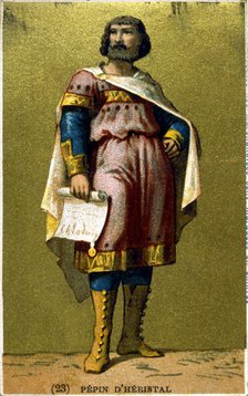 Pepin d'Heristal, Frankish ruler, 19th century. Artist: Anon