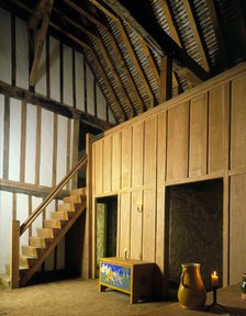 Interior of the Medieval Merchant's House, French Street, Southampton, Hampshire, 1988. Artist: Paul Highnam