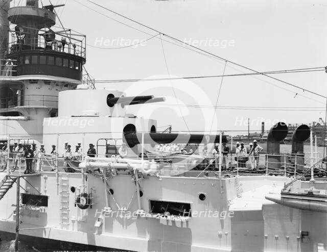 U.S.S. Kentucky, after turrets, 1900 or 1901. Creator: Unknown.