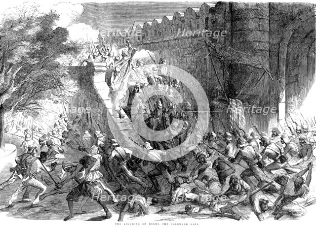 Siege of Delhi, Indian Mutiny, September 1857. Artist: Unknown