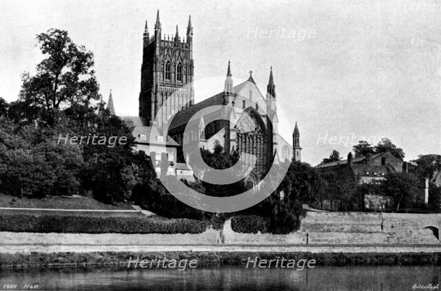 The Cathedrals of England: Worcester Cathedral, 1895. Creator: Francis Frith & Co.