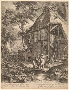 Abraham Casting Out Hagar, 1603. Creator: Jacob Matham.