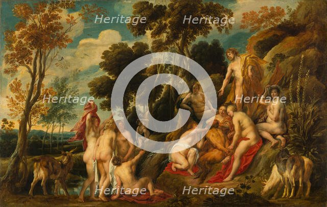 Nymphs Cutting Off Pan's Beard. Creator: Jacob Jordaens I.