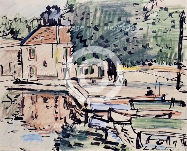 House By The Water - Reflections, c1927. Creator: George Leslie Hunter.