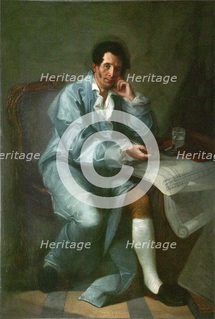 Portrait of the architect Jean-Baptiste Vallin de la Mothe', (1729-1800).   Creator: Anonymous.