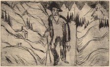 The Wanderer, 1922. Creator: Ernst Kirchner.