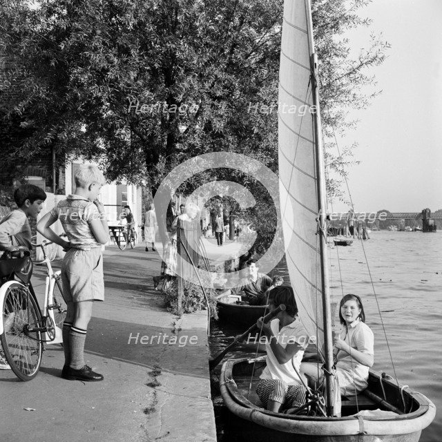 Sailing on the Thames, Strand on the Green, Chiswick, London, 1962-1964. Artist: John Gay
