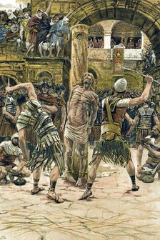 Jesus scourged on the face, c1897. Artist: James Tissot