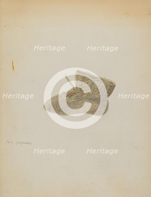 Infant's Boots, c. 1937. Creator: Sara Garfinkel.