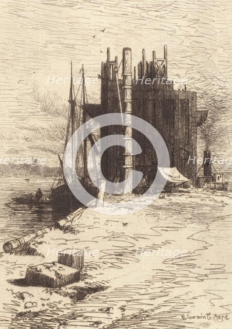 Coal Pockets at New Bedford, 1879. Creator: Robert Swain Gifford.