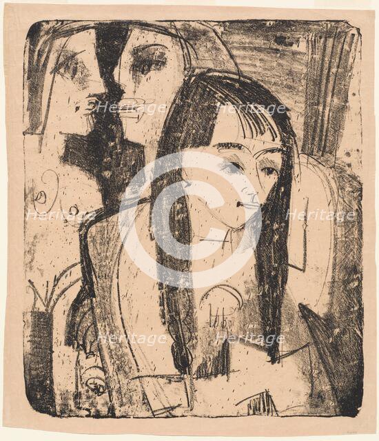 Portrait of a Girl, 1921. Creator: Ernst Kirchner.