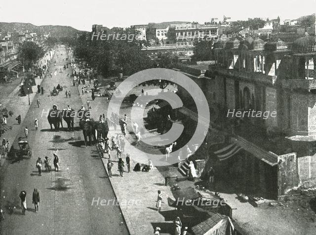 Street scene in the city of Jaipur, India, 1895.  Creator: Unknown.