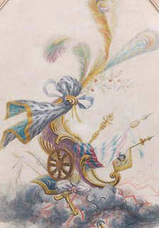 Design for a Lampas Silk with a Triumphal Chariot on a Cloud, ca. 1770-75. Creator: Philippe de Lasalle.