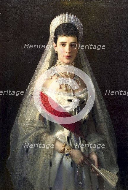 'Portrait of Empress Maria Feodorovna, Princess Dagmar of Denmark', (1847-1928). Artist: Ivan Kramskoy