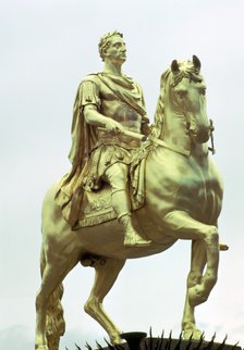 Statue of King William III of England as a Roman Emperor, Hull, England. Artist: Unknown