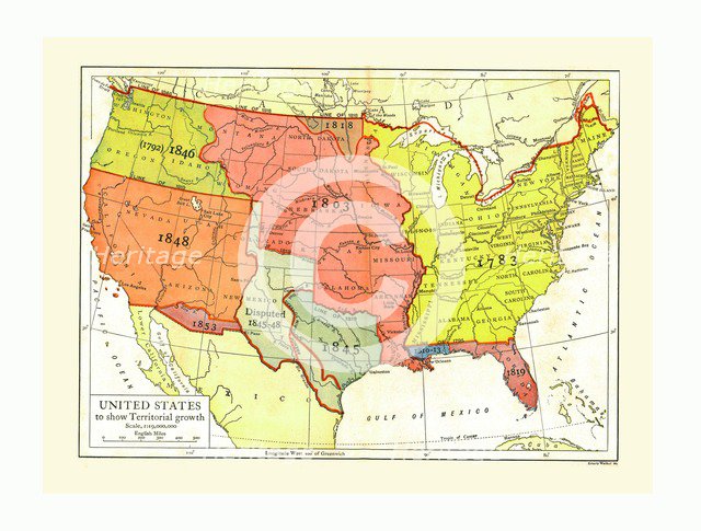 Growth map of United States, c1910s. Creator: Emery Walker Ltd.
