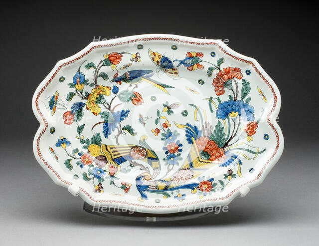 Platter, Rouen, c. 1760. Creator: Unknown.