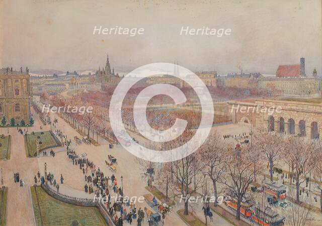 The Ringstrasse in Vienna, 1905. Creator: Carl Müller.