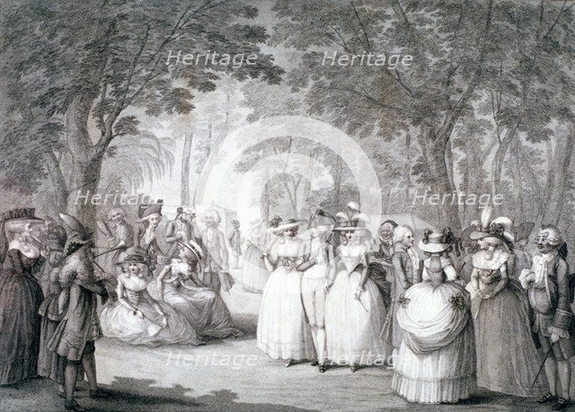 The garden of Carlton House, London, 1784 (1785). Artist: Anon
