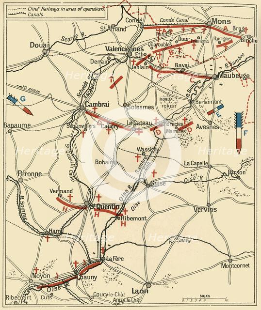 'The First Phase of the Great Retreat...1914', (c1920). Creator: Unknown.