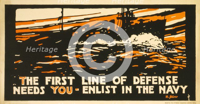 WW1 Recruitment Poster for the US Navy, 1917.
