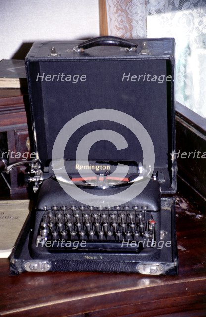 Old Remington typewriter in the Railway Museum in Squamish.