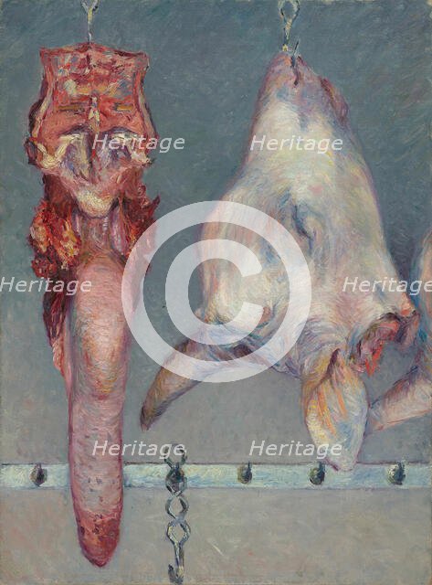 Calf's Head and Ox Tongue, c. 1882. Creator: Gustave Caillebotte.