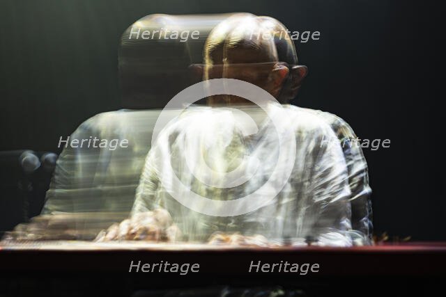 Hans-Joachim Roedelius live at the Jazz Café, London, Apr 2024. Creator: Annapaola Marchesani.