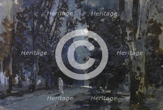 The shadows. Moonlight night, 1880s. Creator: Levitan, Isaak Ilyich (1860-1900).